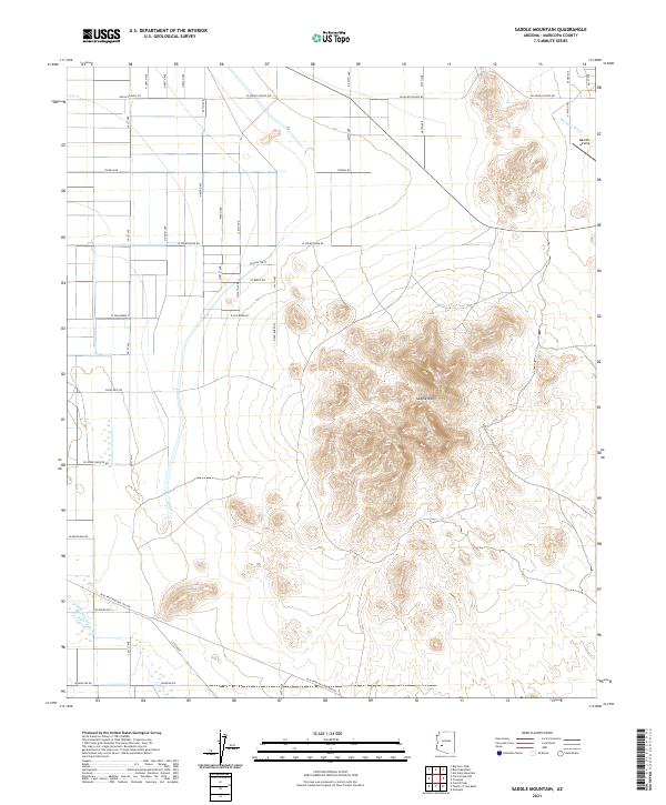 US Topo 7.5-minute map for Saddle Mountain AZ
