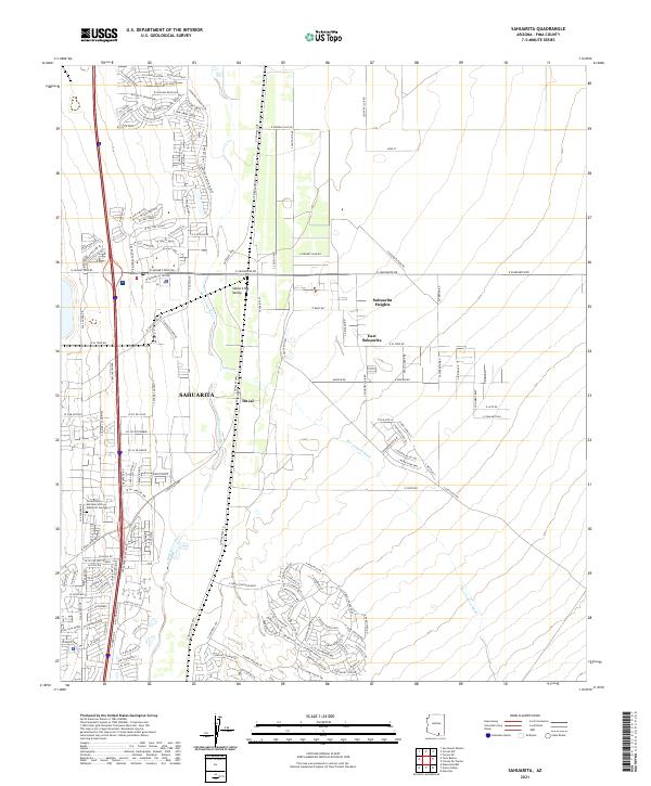 US Topo 7.5-minute map for Sahuarita AZ