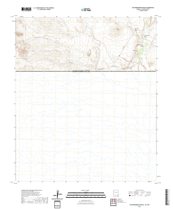 US Topo 7.5-minute map for San Bernardino Ranch AZSON