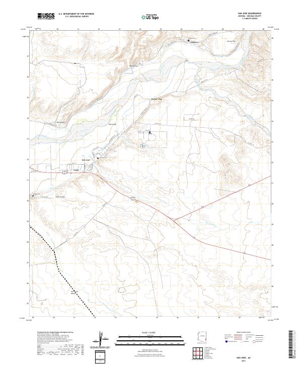 US Topo 7.5-minute map for San Jose AZ