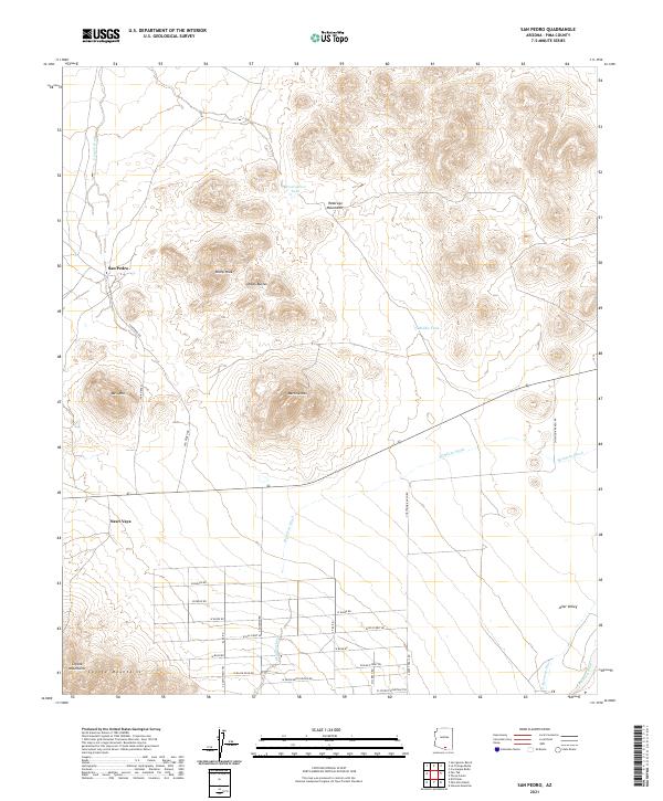 US Topo 7.5-minute map for San Pedro AZ