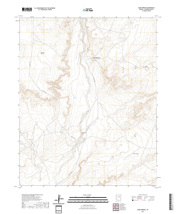 US Topo 7.5-minute map for Sand Springs AZ