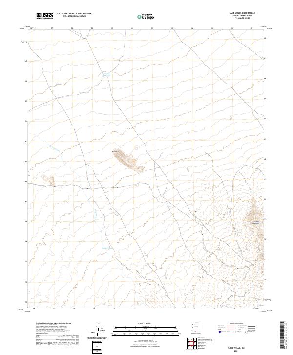 US Topo 7.5-minute map for Sand Wells AZ
