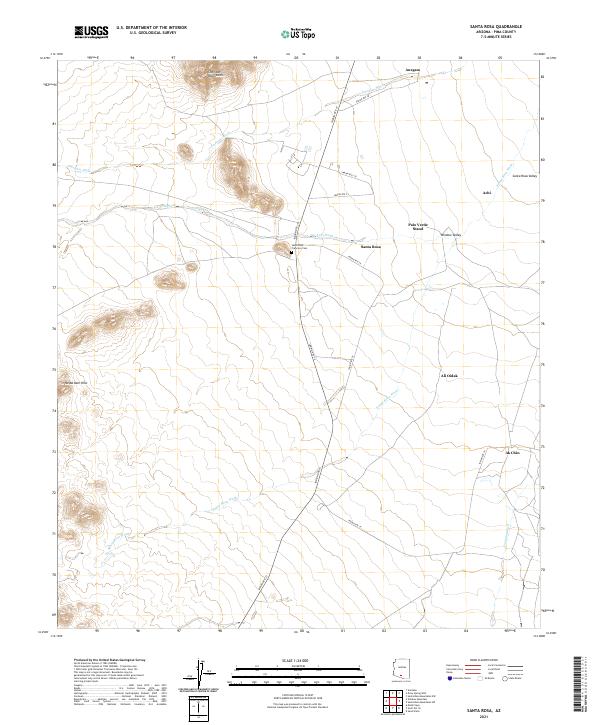 US Topo 7.5-minute map for Santa Rosa AZ