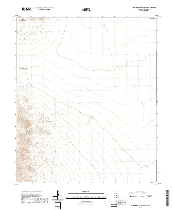 US Topo 7.5-minute map for Santa Rosa Mountains NE AZ
