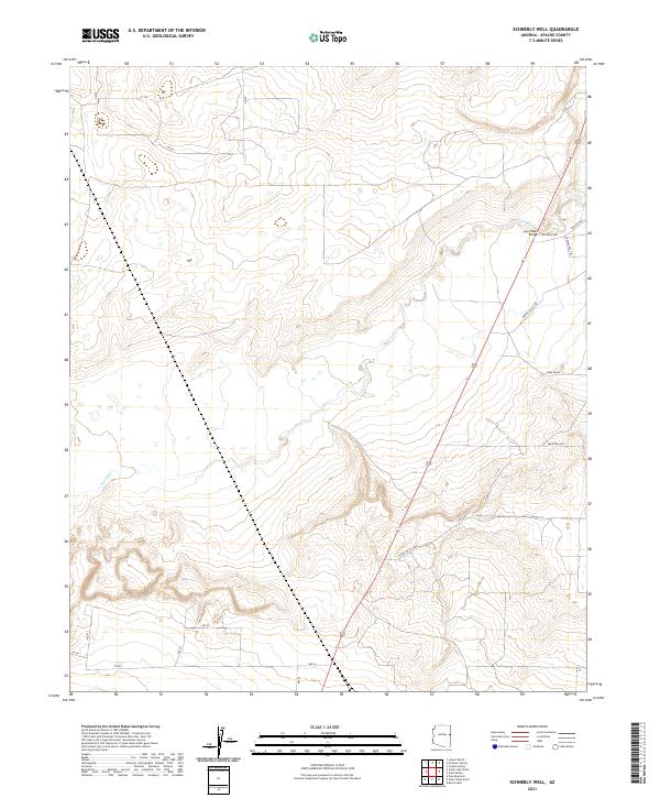 US Topo 7.5-minute map for Schnebly Well AZ