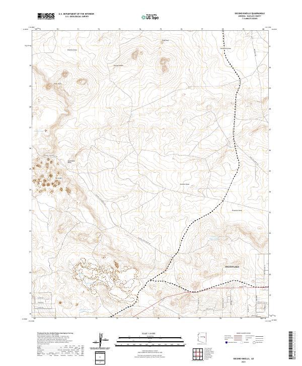 US Topo 7.5-minute map for Second Knolls AZ