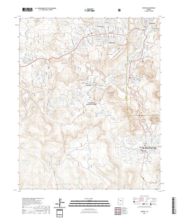 US Topo 7.5-minute map for Sedona AZ