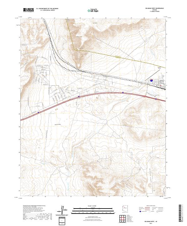 US Topo 7.5-minute map for Seligman West AZ