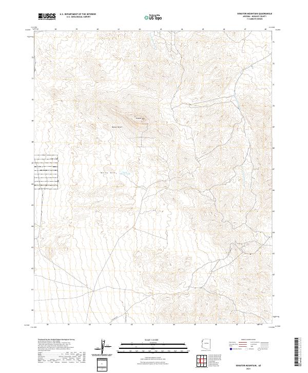 US Topo 7.5-minute map for Senator Mountain AZ