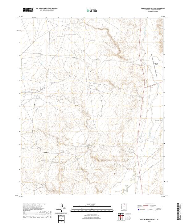 US Topo 7.5-minute map for Shadow Mountain Well AZ