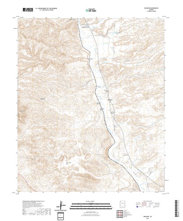 US Topo 7.5-minute map for Sheldon AZ