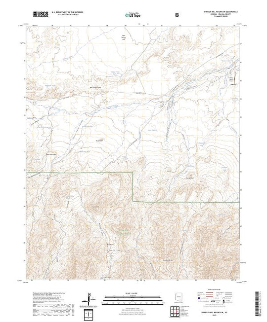 US Topo 7.5-minute map for Shingle Mill Mountain AZ – American Map Store