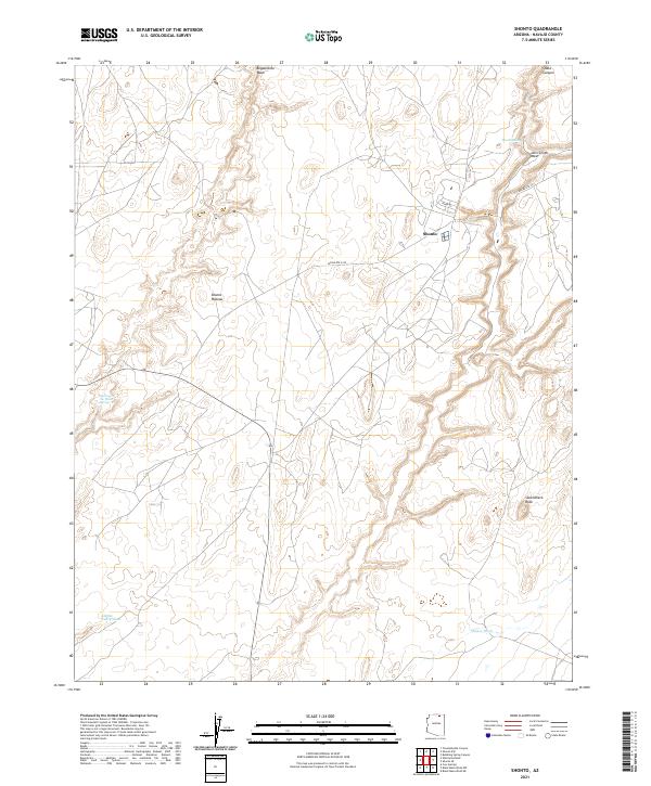 US Topo 7.5-minute map for Shonto AZ