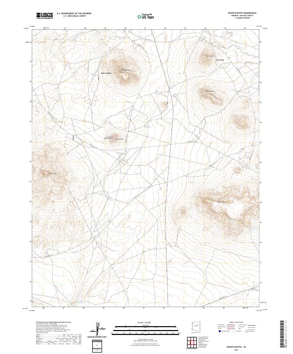 US Topo 7.5-minute map for Shonto Butte AZ