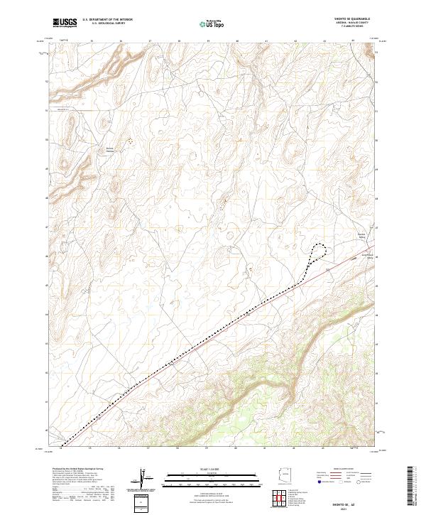 US Topo 7.5-minute map for Shonto SE AZ