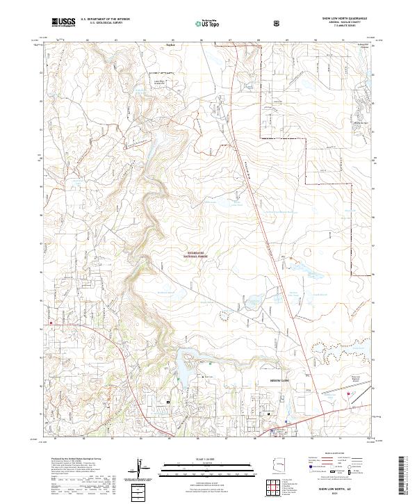 US Topo 7.5-minute map for Show Low North AZ