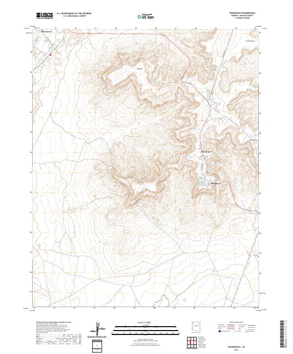 US Topo 7.5-minute map for Shungopavi AZ