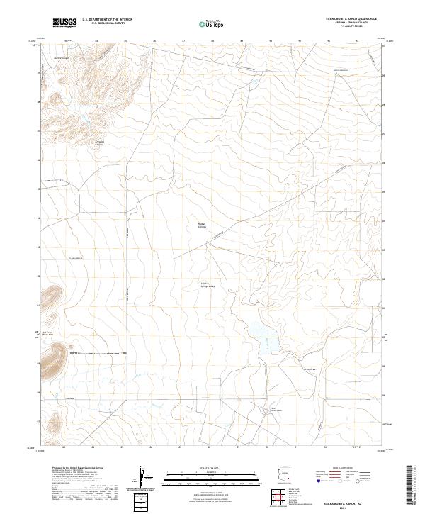 US Topo 7.5-minute map for Sierra Bonita Ranch AZ