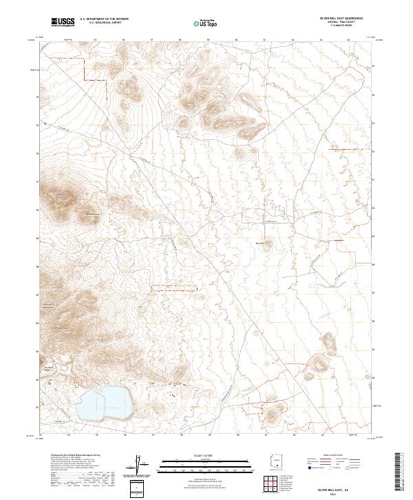 US Topo 7.5-minute map for Silver Bell East AZ