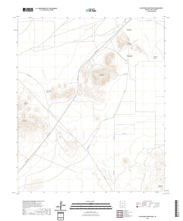 US Topo 7.5-minute map for Silver Reef Mountains AZ