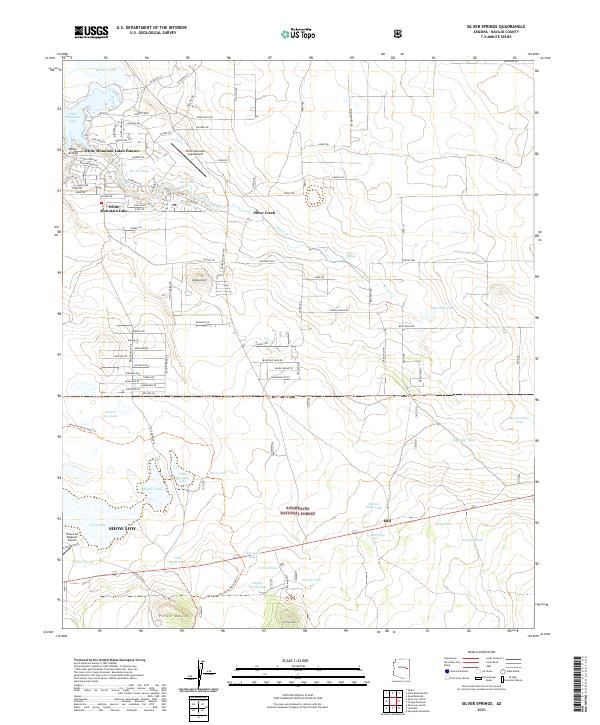 US Topo 7.5-minute map for Silver Springs AZ