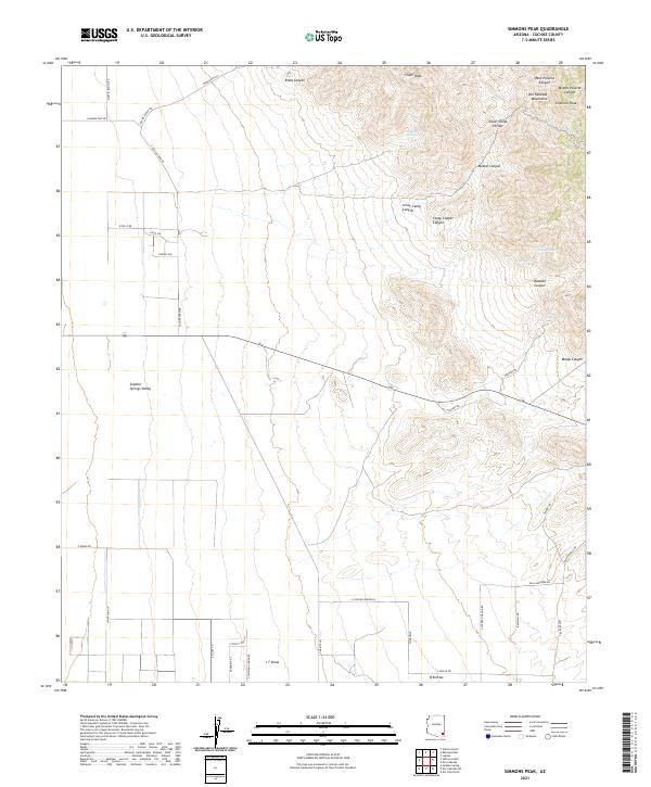 US Topo 7.5-minute map for Simmons Peak AZ