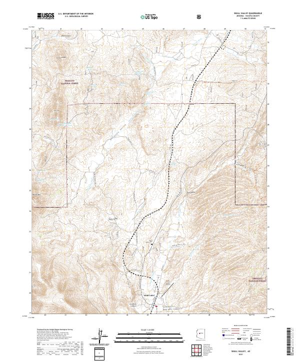 US Topo 7.5-minute map for Skull Valley AZ