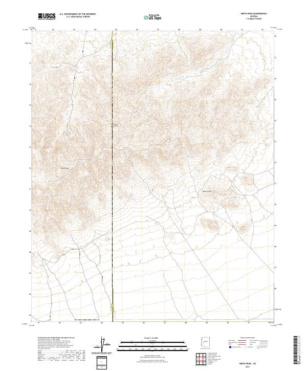 US Topo 7.5-minute map for Smith Peak AZ
