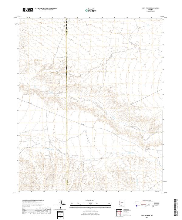 US Topo 7.5-minute map for Smith Peak NE AZ