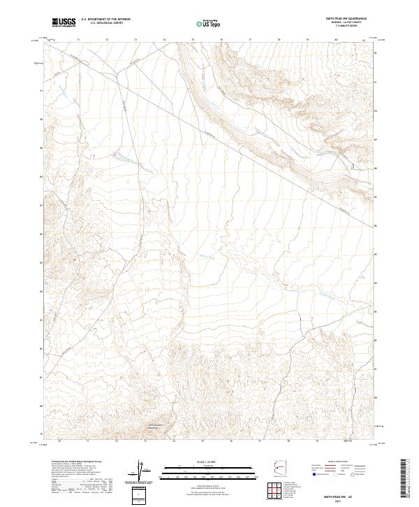 US Topo 7.5-minute map for Smith Peak NW AZ