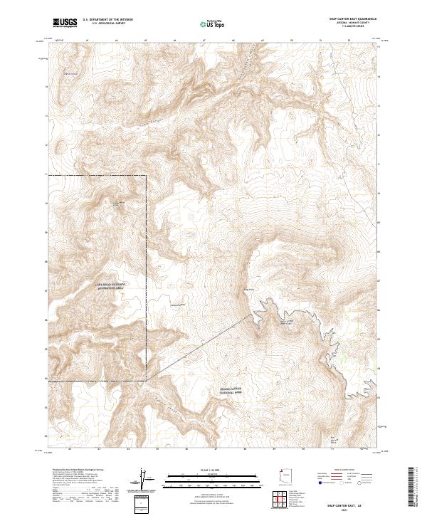 US Topo 7.5-minute map for Snap Canyon East AZ