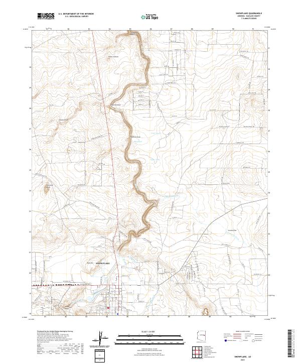 US Topo 7.5-minute map for Snowflake AZ