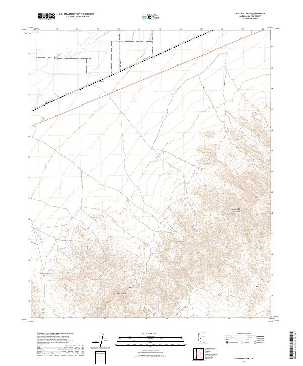 US Topo 7.5-minute map for Socorro Peak AZ