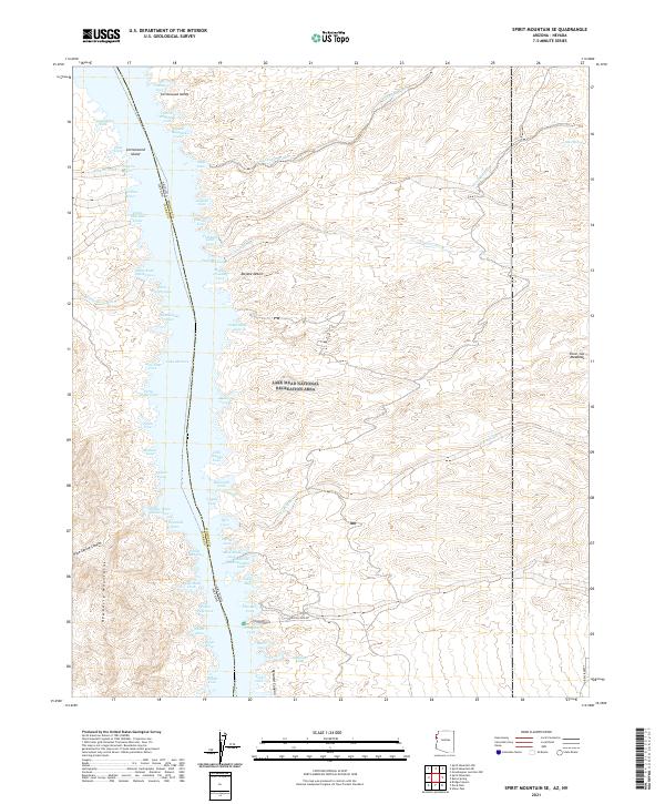 US Topo 7.5-minute map for Spirit Mountain SE AZNV