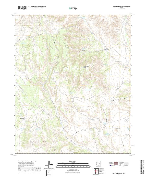 US Topo 7.5-minute map for Spotted Mountain AZ