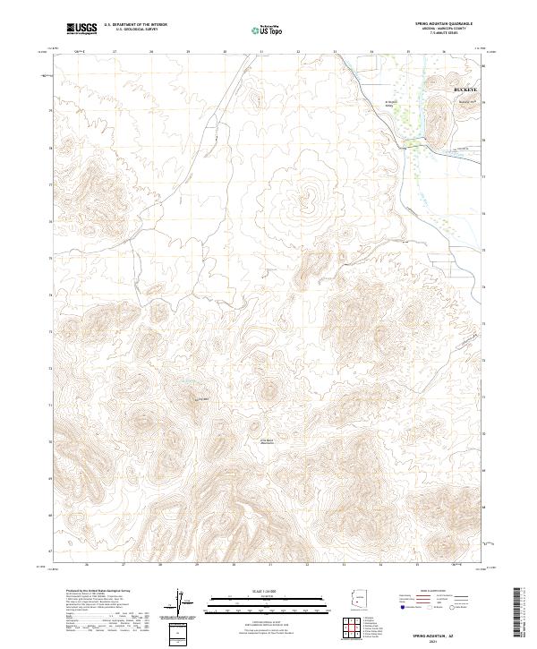 US Topo 7.5-minute map for Spring Mountain AZ