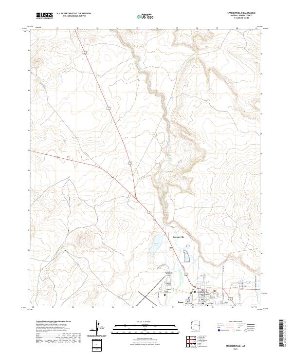 US Topo 7.5-minute map for Springerville AZ