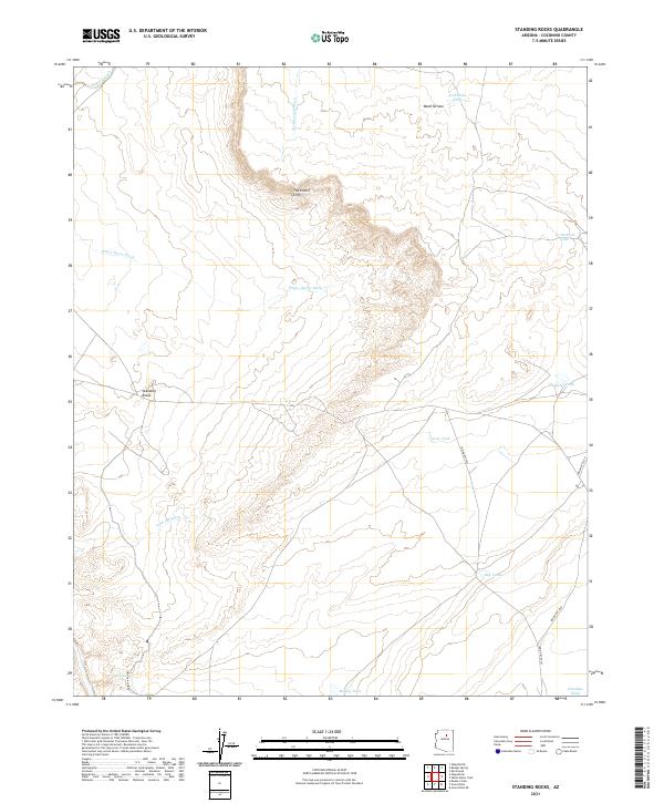 US Topo 7.5-minute map for Standing Rocks AZ