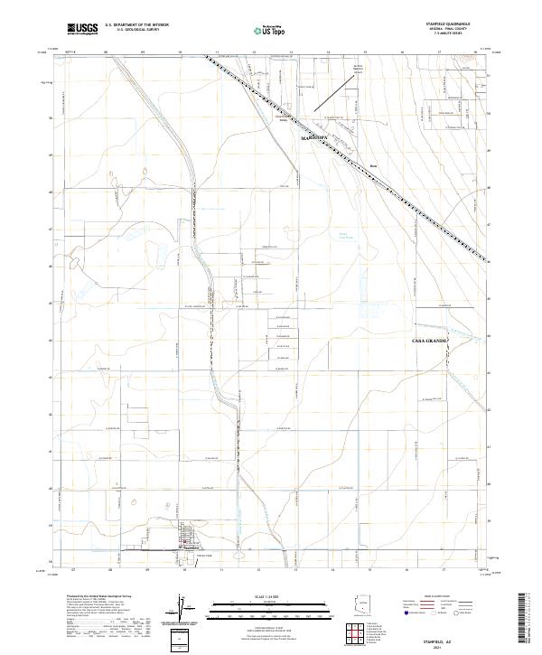 US Topo 7.5-minute map for Stanfield AZ