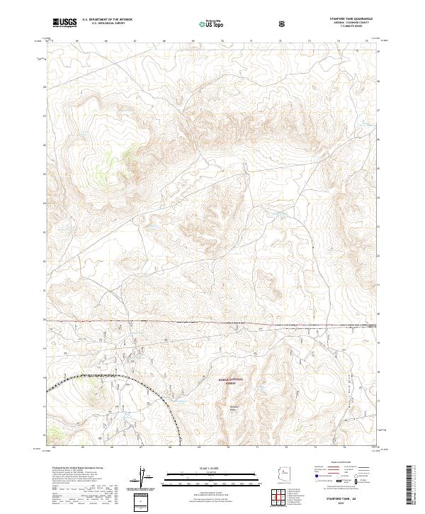 US Topo 7.5-minute map for Stanford Tank AZ