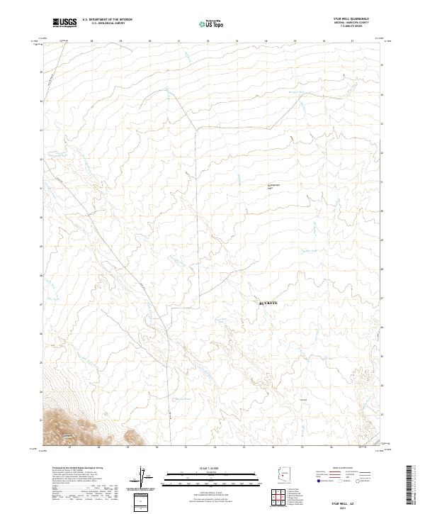 US Topo 7.5-minute map for Star Well AZ