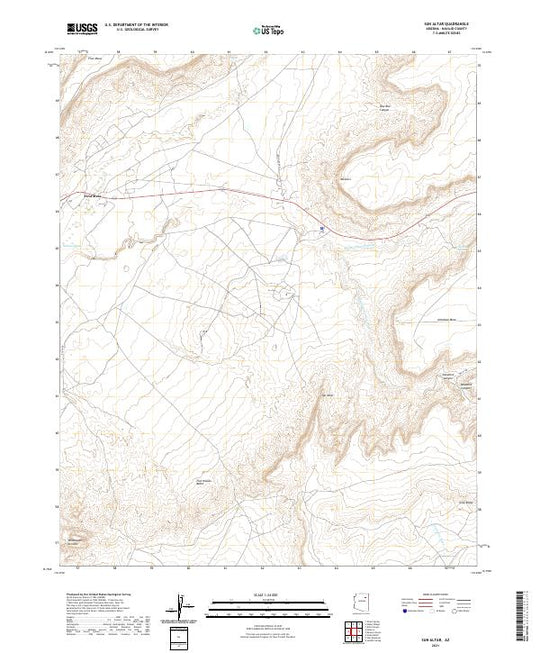 US Topo 7.5-minute map for Sun Altar AZ – American Map Store
