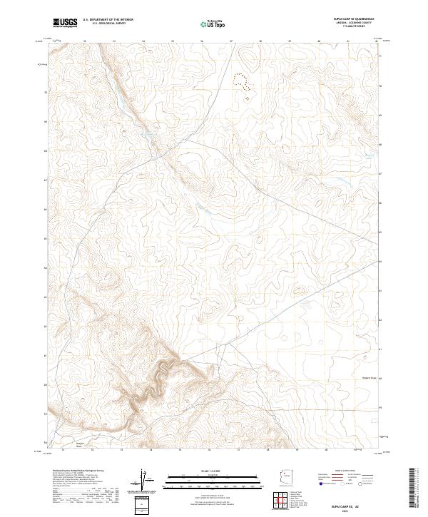 US Topo 7.5-minute map for Supai Camp SE AZ – American Map Store