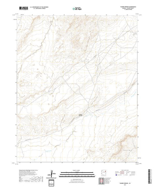 US Topo 7.5-minute map for Tanner Springs AZ – American Map Store
