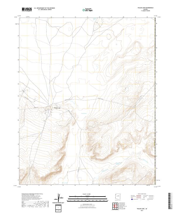 US Topo 7.5-minute map for Tolani Lake AZ