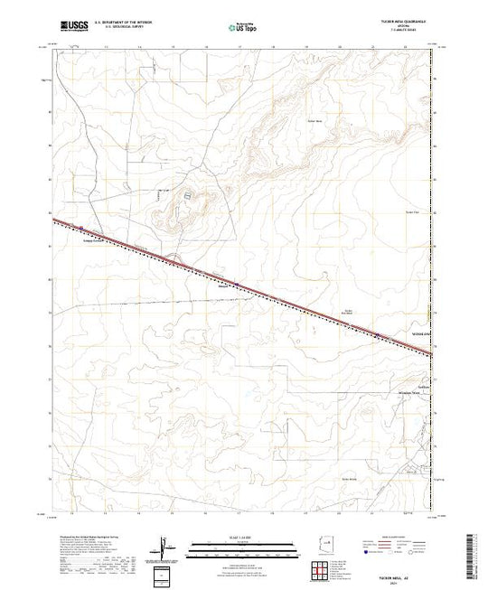 US Topo 7.5-minute map for Tucker Mesa AZ – American Map Store