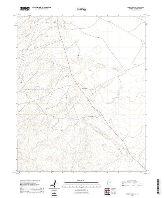 US Topo 7.5-minute map for Tucker Mesa NW AZ – American Map Store