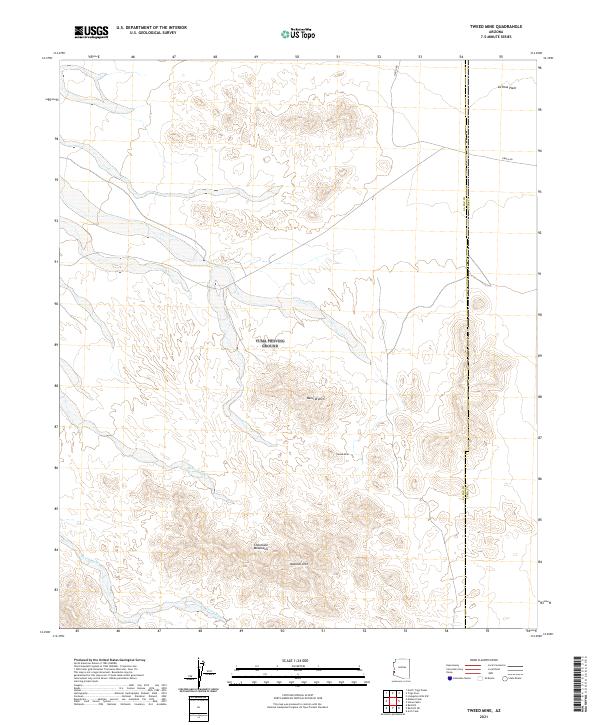 USGS US Topo 7.5-minute map for Tweed Mine AZ 2021