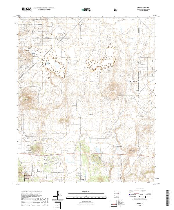 US Topo 7.5-minute map for Vernon AZ